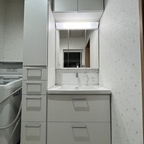 洗面化粧台取替工事