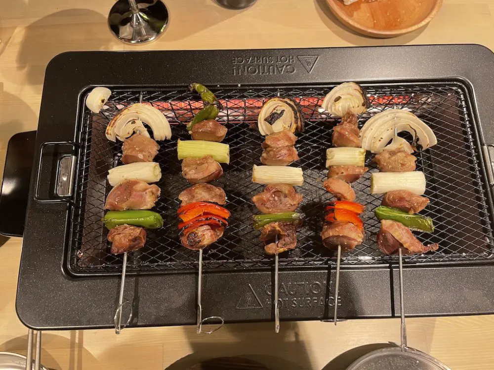 ワインと焼き鳥