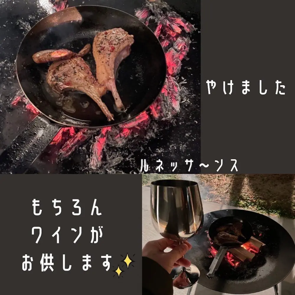 お肉を焼いていきます